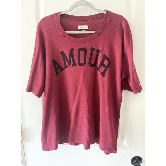 Zadig & Voltaire Size Small Oversized Walk Flock Amour T-Shirt - Picture 3 of 10